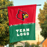 Cardinals vs Custom Team House Divided Flag, Custom House Flag