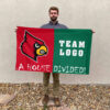 Cardinals vs Custom Team House Divided Flag, Custom House Flag 2 Cardinals vs Custom Team House Divided Flag, Custom House Flag
