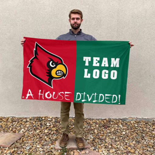 Cardinals vs Custom Team House Divided Flag, Custom House Flag Cardinals vs Custom Team House Divided Flag, Custom House Flag