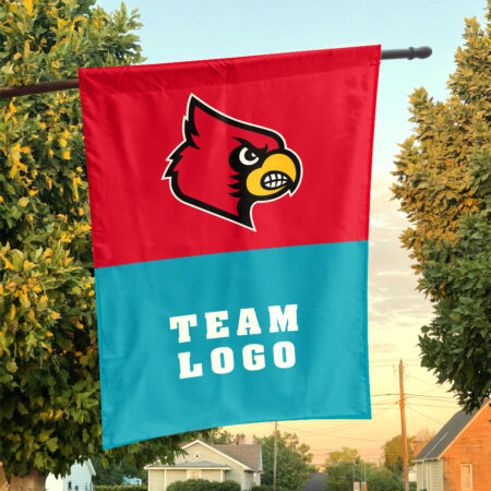 Cardinals vs Custom Team House Divided Flag, Custom NCAA Flag