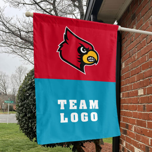 Cardinals vs Custom Team House Divided Flag, Custom NCAA Flag