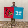 Cardinals vs Custom Team House Divided Flag, Custom NCAA Flag
