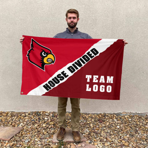 Cardinals vs Custom Team House Divided Flag, Custom Rivalry Flag