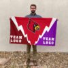 Cardinals vs Custom Team House Divided Flag, Custom Spirit Flag
