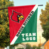 Cardinals vs Custom Team House Divided Flag, Custom Split Flag
