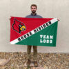 Cardinals vs Custom Team House Divided Flag, Custom Split Flag