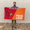 Cardinals vs Custom Team House Divided Flag, NCAA Custom Flag