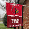 Cardinals vs Custom Team House Divided Flag, NCAA House Flag