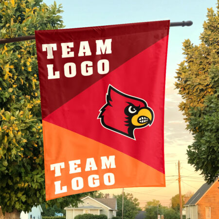 Cardinals vs Custom Team House Divided Flag, NCAA Spirit Flag