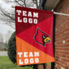 Cardinals vs Custom Team House Divided Flag, NCAA Spirit Flag