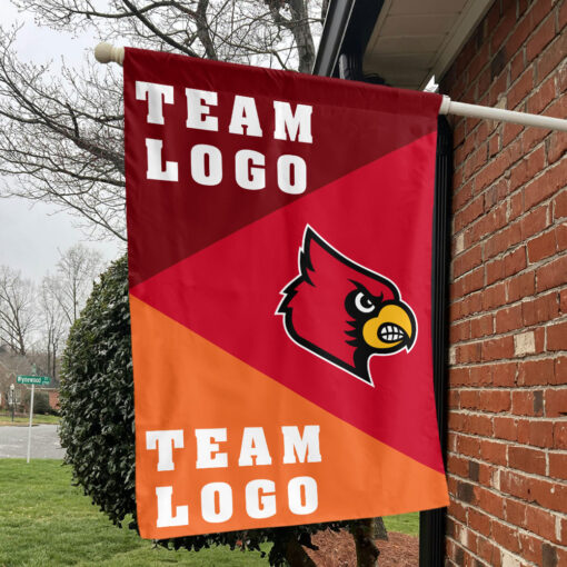 Cardinals vs Custom Team House Divided Flag, NCAA Spirit Flag