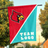 Cardinals vs Custom Team House Divided Flag, NCAA Split Flag