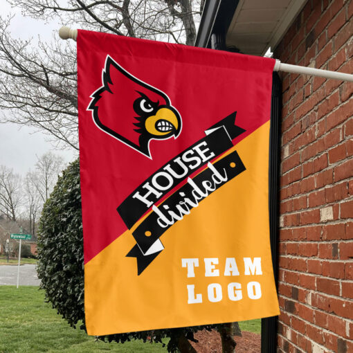 Cardinals vs Custom Team House Divided Flag, NCAA Team Flag