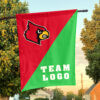 Cardinals vs Custom Team House Divided Flag, Personalized College Flag