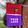 Cardinals vs Custom Team House Divided Flag, Personalized NCAA Flag
