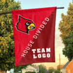 Cardinals vs Custom Team House Divided Flag, Personalized Split Flag