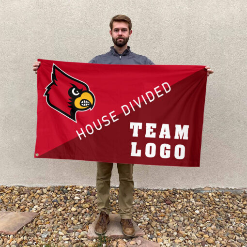 Cardinals vs Custom Team House Divided Flag, Personalized Split Flag