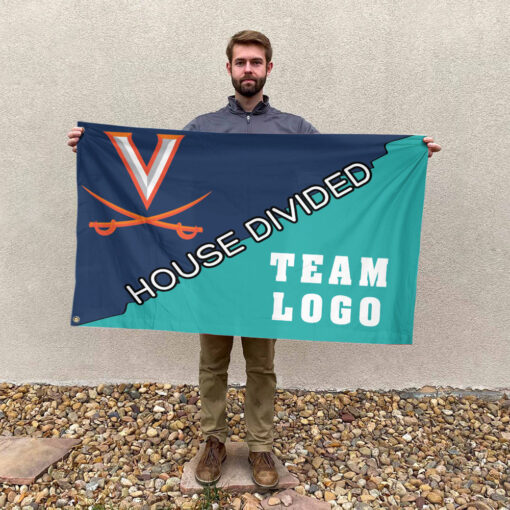 Cavaliers vs Custom Team House Divided Flag, College Custom Flag