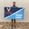 Cavaliers vs Custom Team House Divided Flag, Custom College Flag