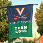 Cavaliers vs Custom Team House Divided Flag, Custom House Flag