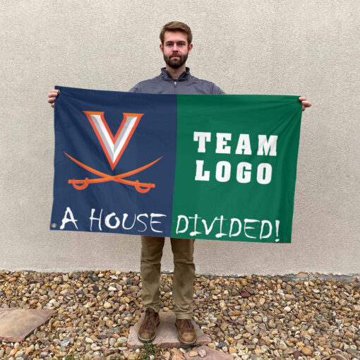 Cavaliers vs Custom Team House Divided Flag, Custom House Flag
