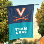 Cavaliers vs Custom Team House Divided Flag, Custom NCAA Flag