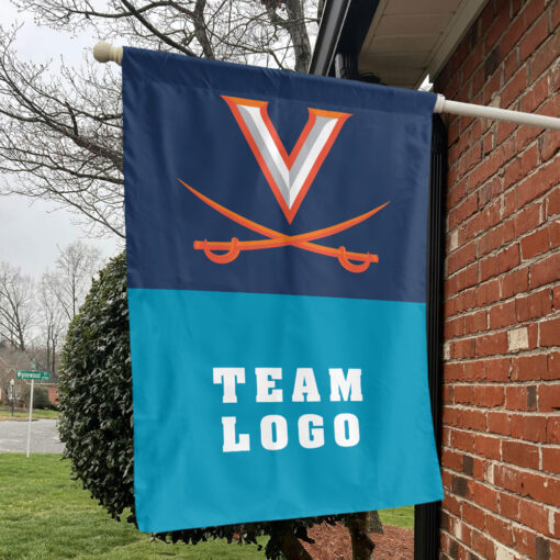 Cavaliers vs Custom Team House Divided Flag, Custom NCAA Flag