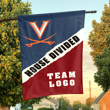 Cavaliers vs Custom Team House Divided Flag, Custom Rivalry Flag