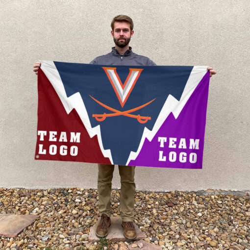 Cavaliers vs Custom Team House Divided Flag, Custom Spirit Flag