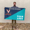 Cavaliers vs Custom Team House Divided Flag, Custom Team Flag