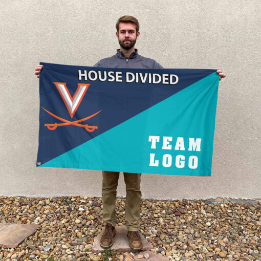 Cavaliers vs Custom Team House Divided Flag, Custom Team Flag