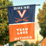 Cavaliers vs Custom Team House Divided Flag, NCAA College Flag