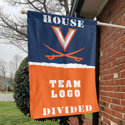 Cavaliers vs Custom Team House Divided Flag, NCAA College Flag