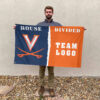 Cavaliers vs Custom Team House Divided Flag, NCAA College Flag