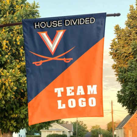 Cavaliers vs Custom Team House Divided Flag, NCAA Custom Flag
