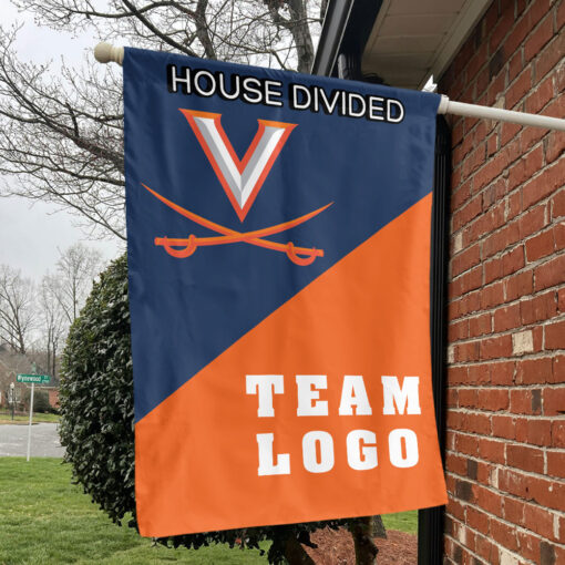 Cavaliers vs Custom Team House Divided Flag, NCAA Custom Flag