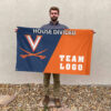 Cavaliers vs Custom Team House Divided Flag, NCAA Custom Flag