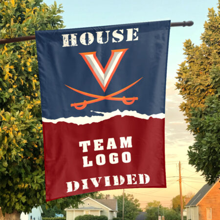 Cavaliers vs Custom Team House Divided Flag, NCAA House Flag