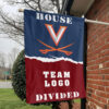 Cavaliers vs Custom Team House Divided Flag, NCAA House Flag