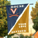 Cavaliers vs Custom Team House Divided Flag, NCAA Rivalry Flag