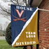 Cavaliers vs Custom Team House Divided Flag, NCAA Rivalry Flag