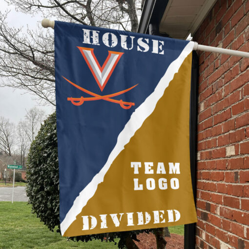 Cavaliers vs Custom Team House Divided Flag, NCAA Rivalry Flag