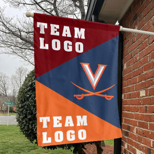 Cavaliers vs Custom Team House Divided Flag, NCAA Spirit Flag