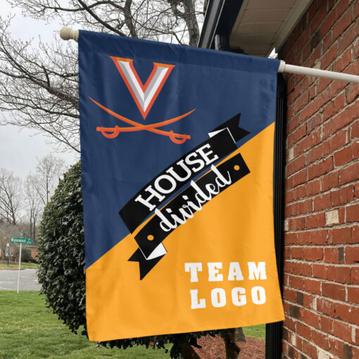 Cavaliers vs Custom Team House Divided Flag, NCAA Team Flag