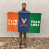 Cavaliers vs Custom Team House Divided Flag, NCAA Two Team Flag
