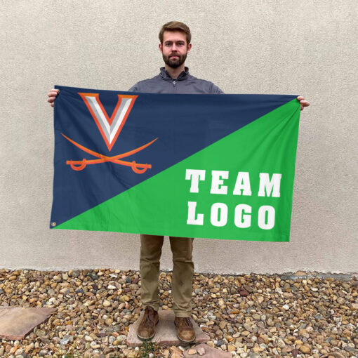 Cavaliers vs Custom Team House Divided Flag, Personalized College Flag