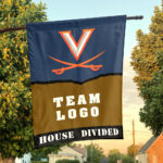 Cavaliers vs Custom Team House Divided Flag, Personalized House Flag