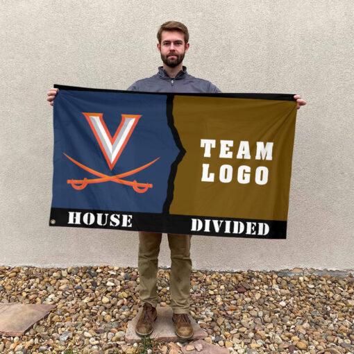 Cavaliers vs Custom Team House Divided Flag, Personalized House Flag