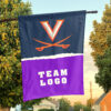 Cavaliers vs Custom Team House Divided Flag, Personalized NCAA Flag