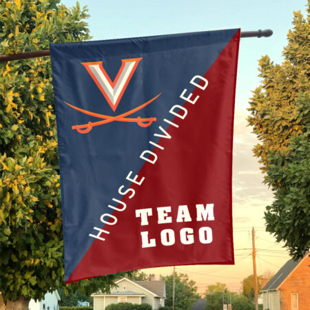 Cavaliers vs Custom Team House Divided Flag, Personalized Split Flag